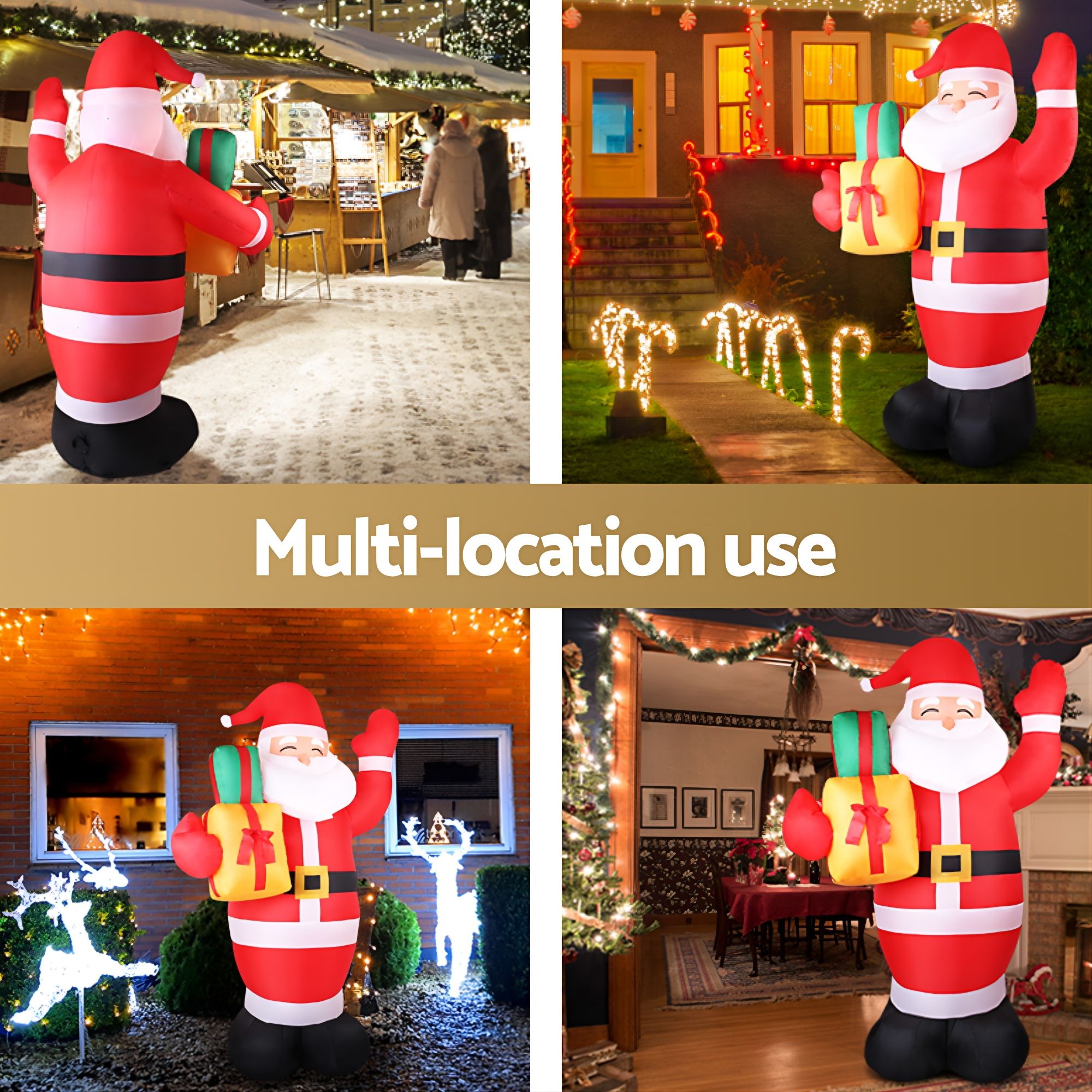 2.4m Waving Santa LED Christmas Inflatable