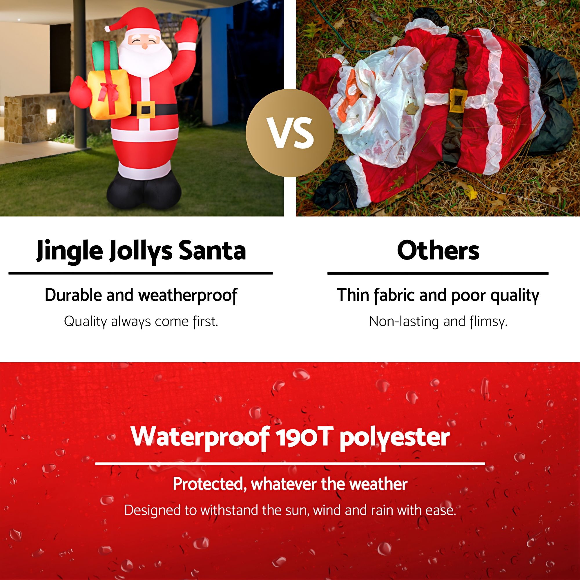 2.4m Waving Santa LED Christmas Inflatable