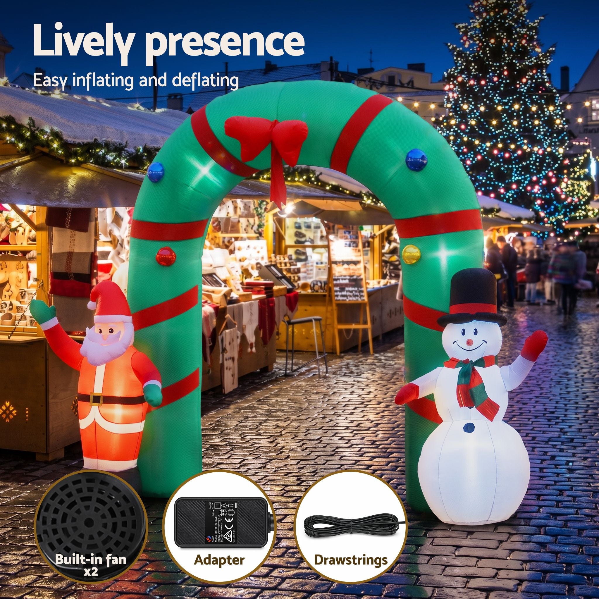 2.5m Christmas Archway LED Christmas Inflatable
