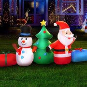 2.7m Santa, Snowman & Christmas Tree LED Inflatable