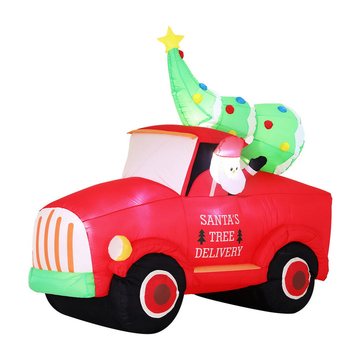 1.6M Santa Truck LED Christmas Inflatable - Homecoze