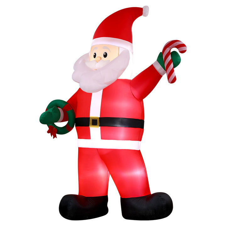 Jingle Jollys Christmas Inflatable Giant Santa 3.8M Height LED Illuminated Decorations - Homecoze