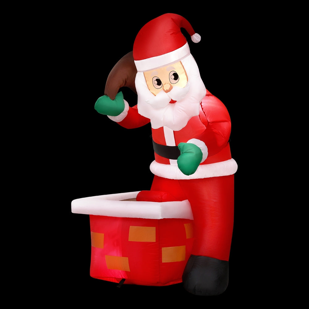 1.2m Santa Chimney Christmas Inflatable - Homecoze