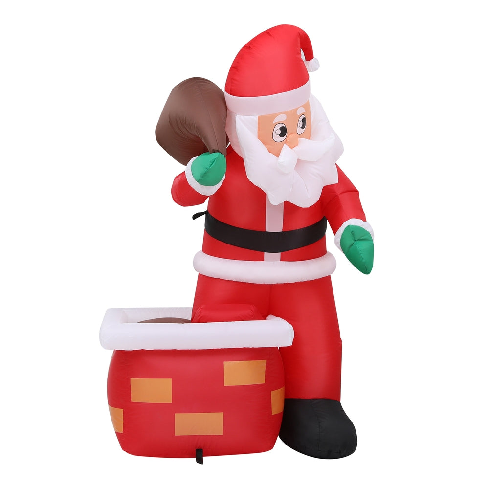 1.2m Santa Chimney Christmas Inflatable - Homecoze