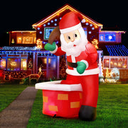 1.2m Santa Chimney Christmas Inflatable - Homecoze