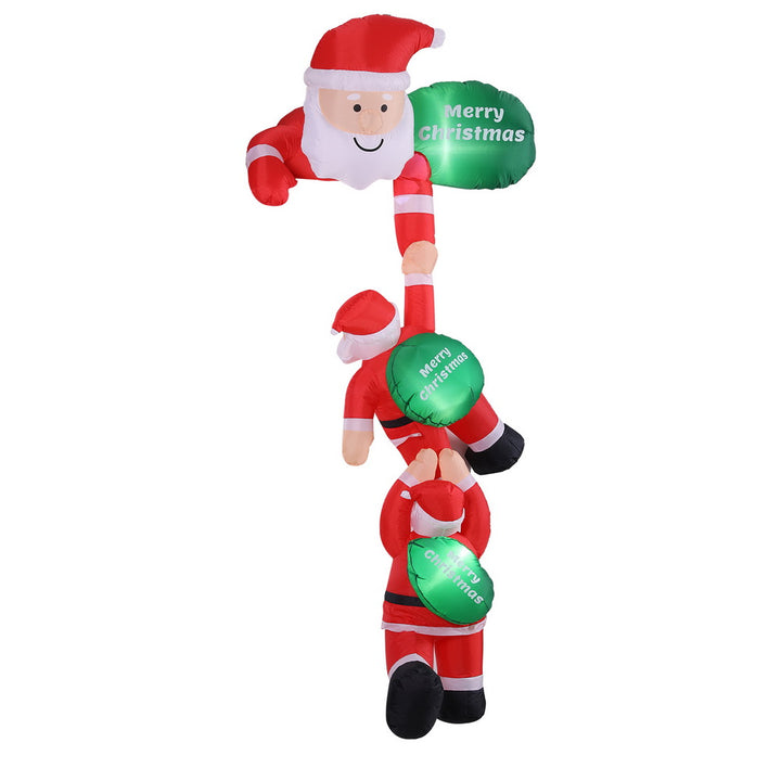 2.5M Rooftop Hanging Santa's LED Christmas Inflatable - Homecoze