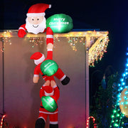 2.5M Rooftop Hanging Santa's LED Christmas Inflatable - Homecoze