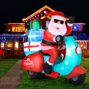 1.8m Santa on Scooter LED Christmas Inflatable