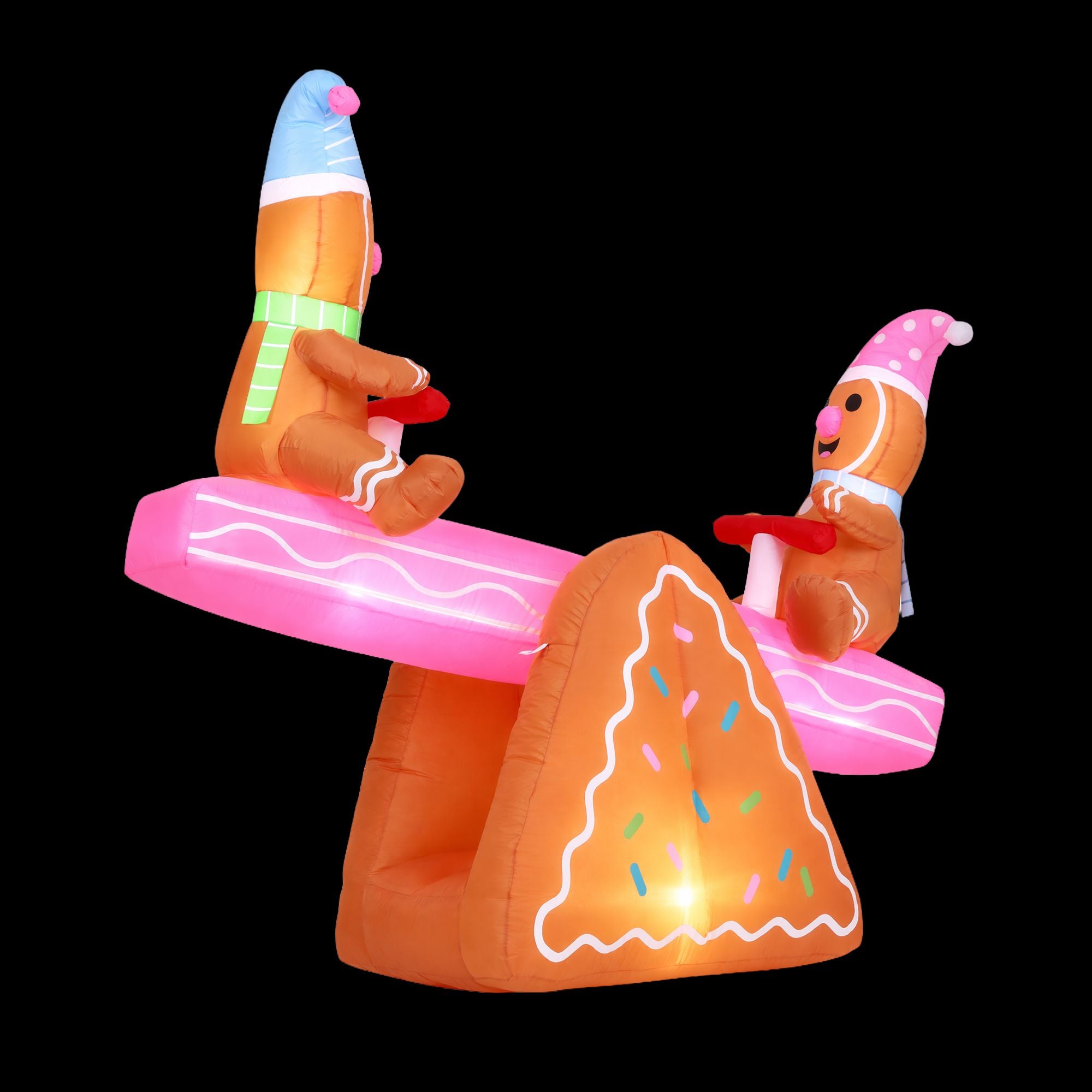 1.8m Gingerbread Seesaw LED Christmas Inflatable