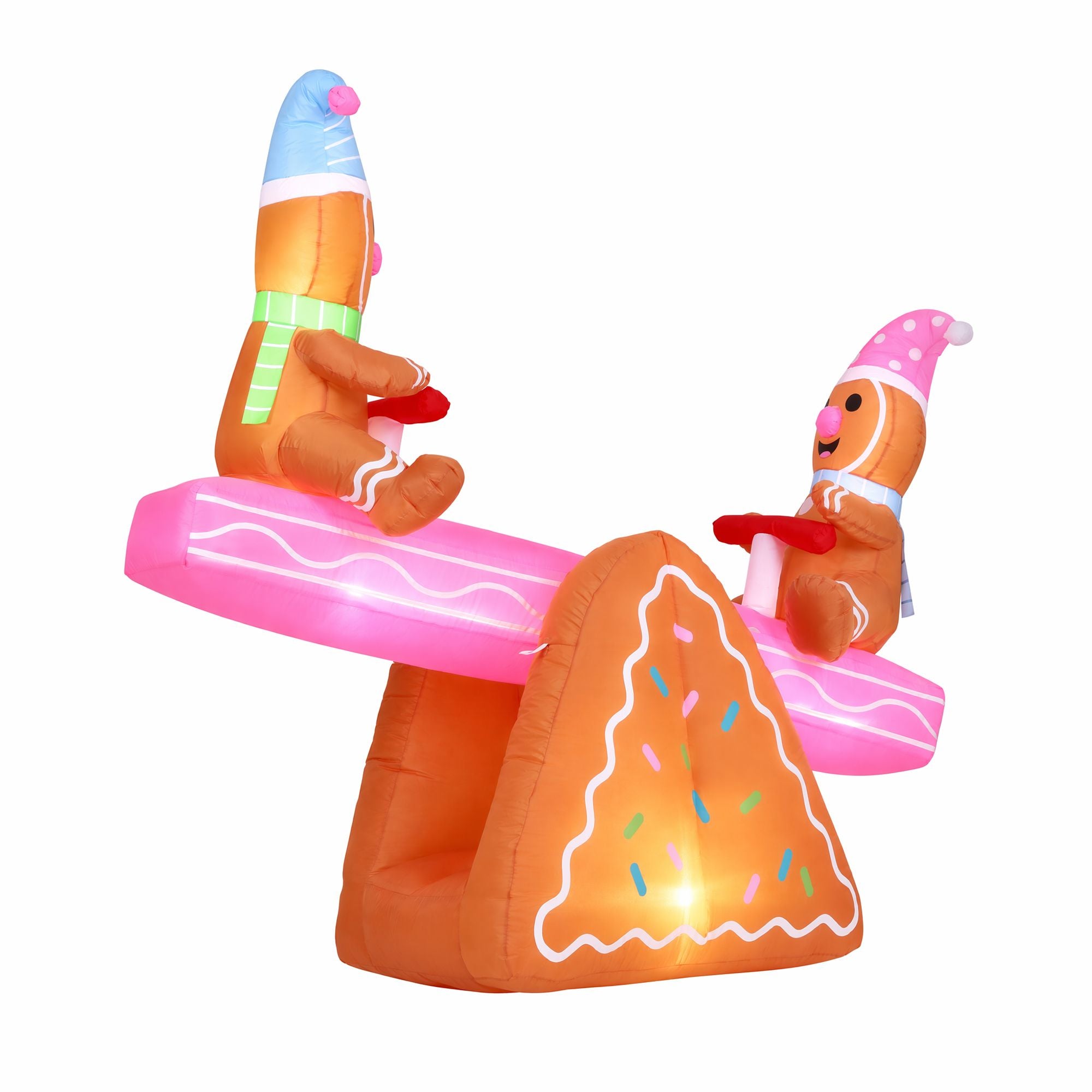 1.8m Gingerbread Seesaw LED Christmas Inflatable