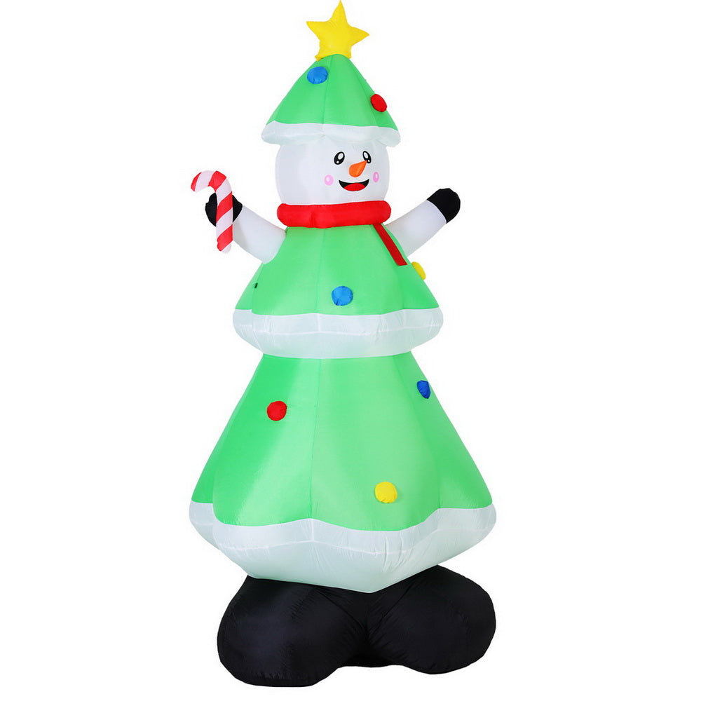 2.75M Frosty Snowman Christmas Tree LED Inflatable - Homecoze