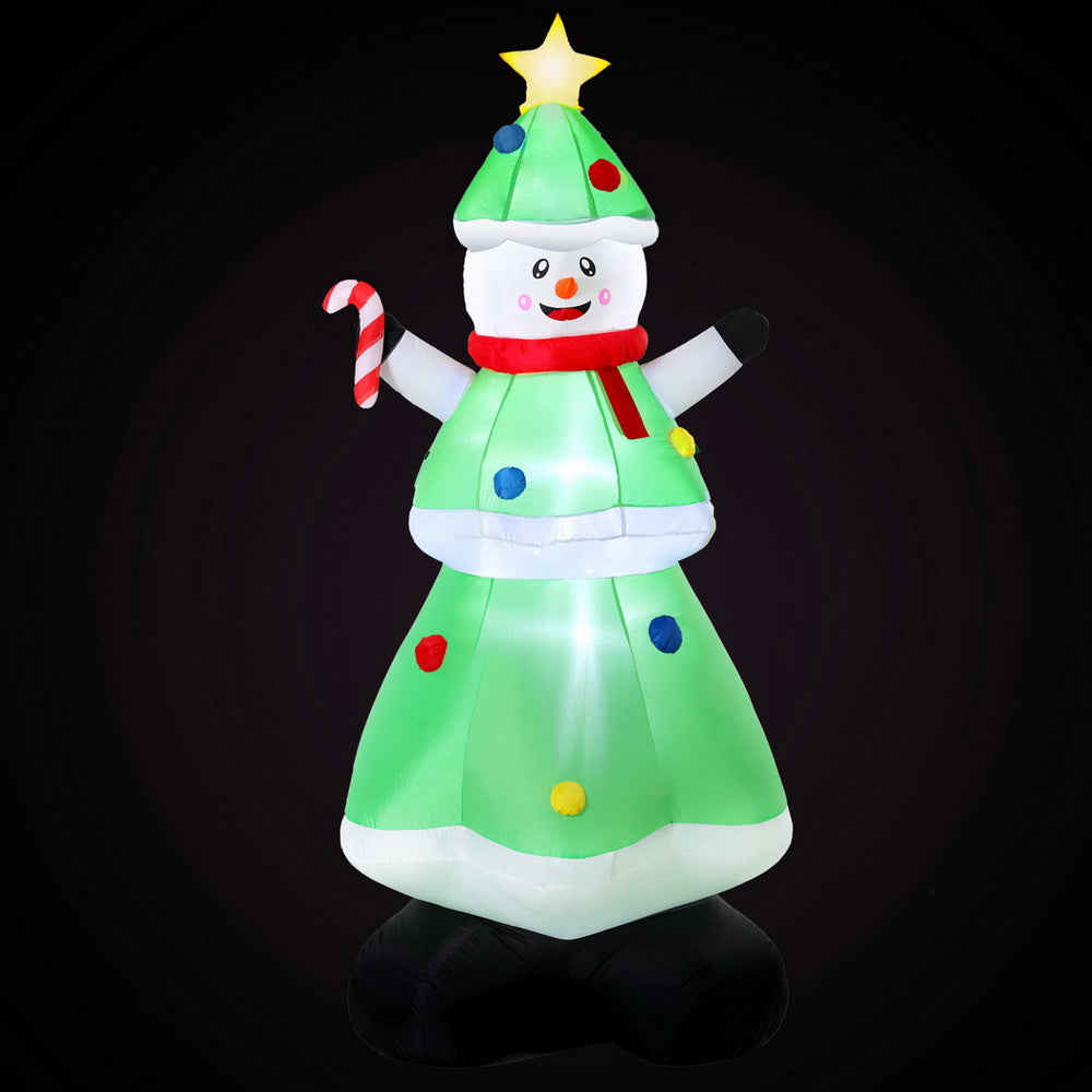 2.75M Frosty Snowman Christmas Tree LED Inflatable - Homecoze