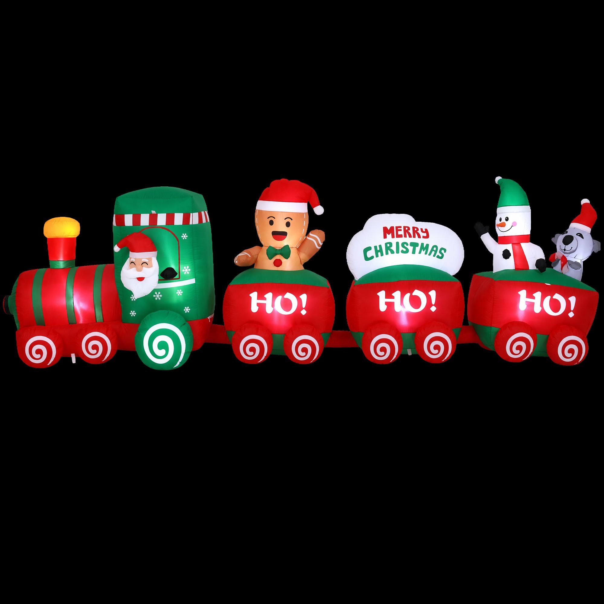 3.6m Santa Train LED Christmas Inflatable