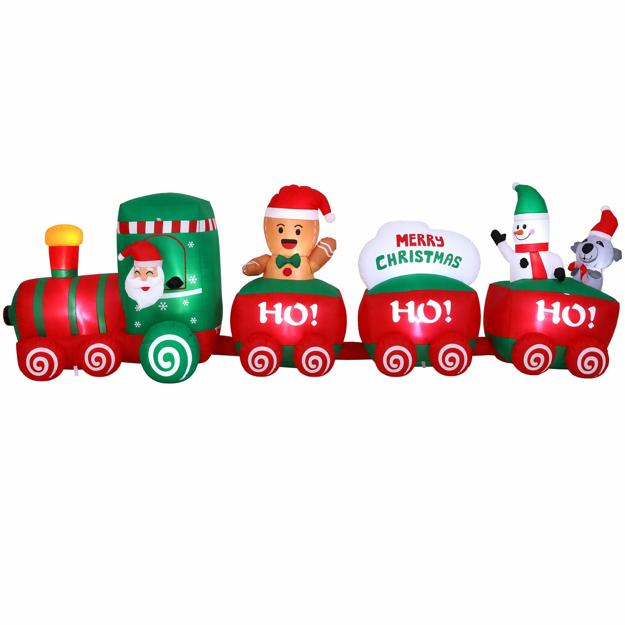 3.6m Santa Train LED Christmas Inflatable