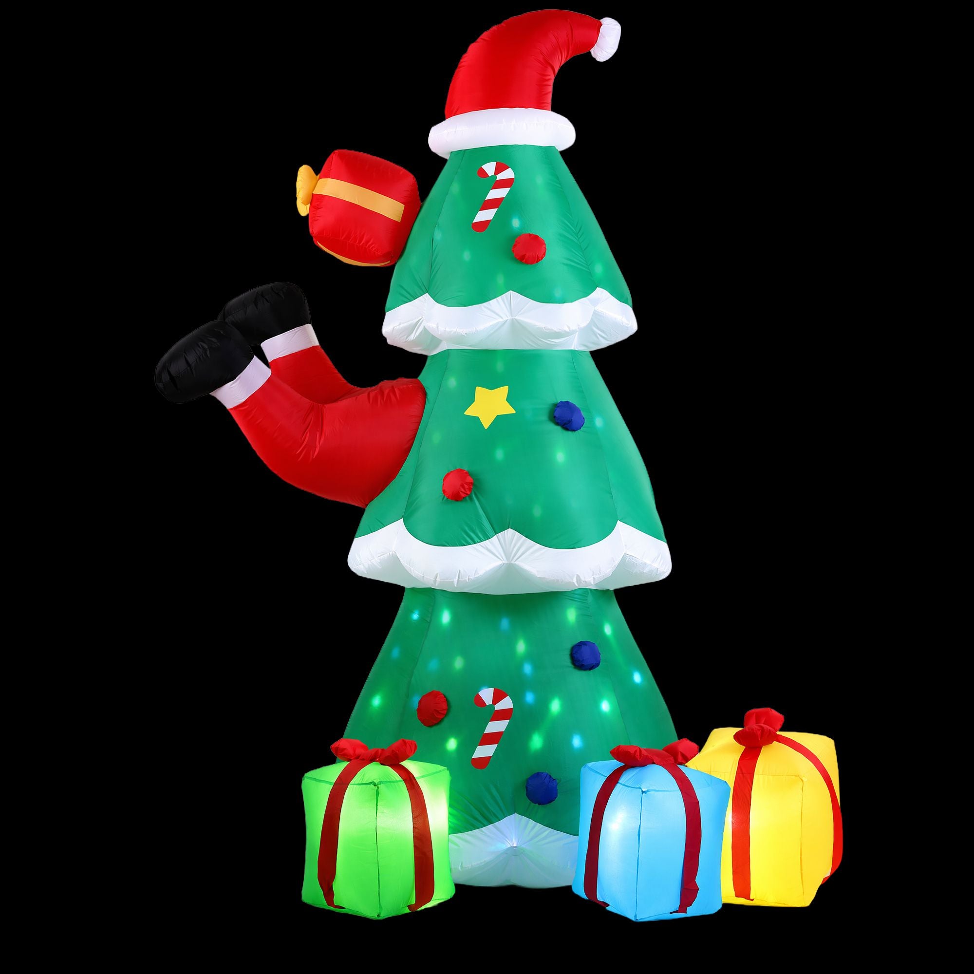 2.5m Santa in a Christmas Tree LED Christmas Inflatable