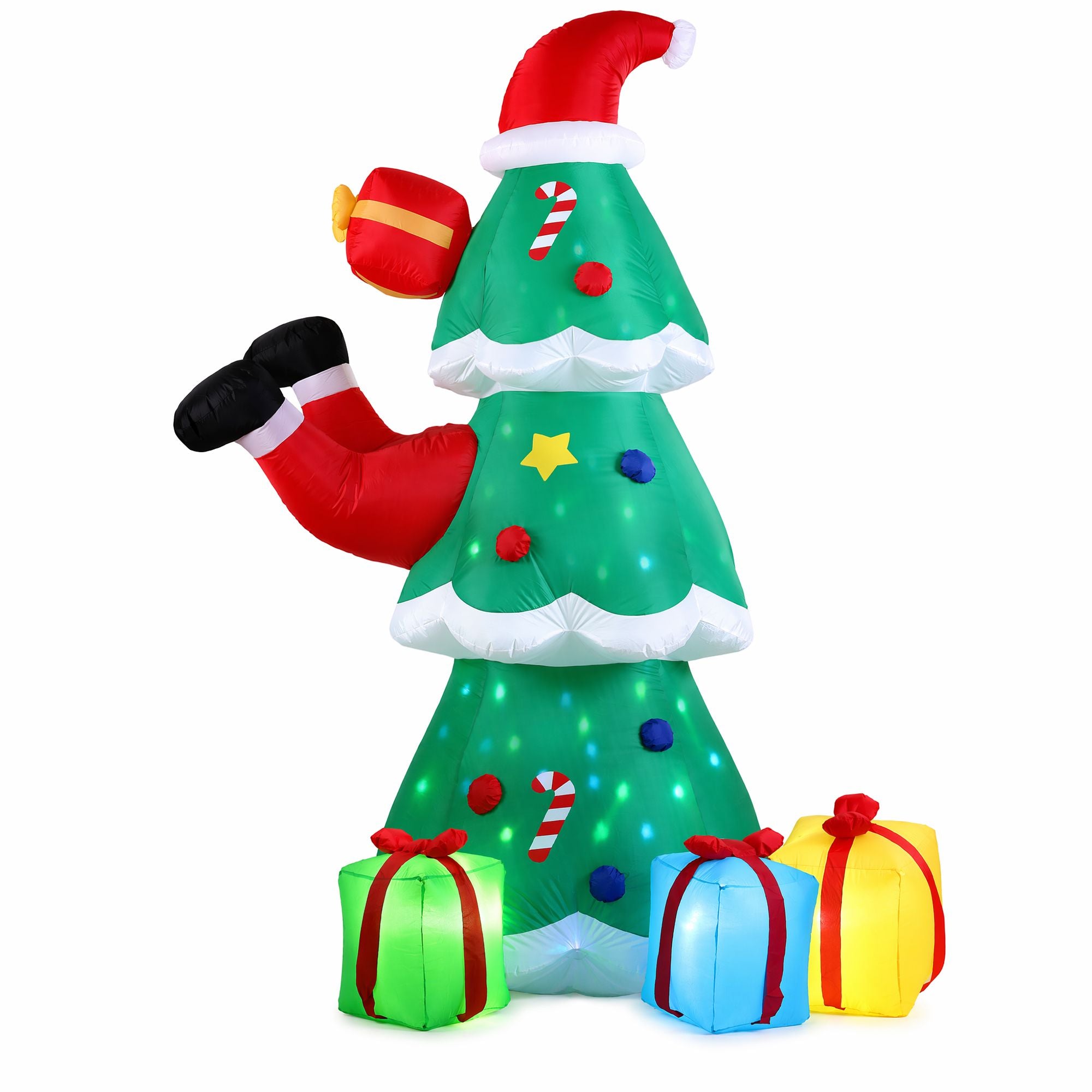 2.5m Santa in a Christmas Tree LED Christmas Inflatable