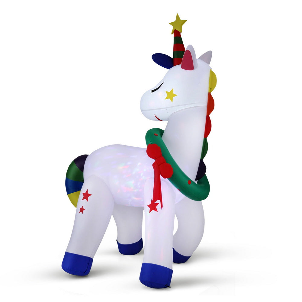 1.8m Unicorn LED Christmas Inflatable - Homecoze