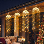 4PC Solar Jellyfish Christmas Lights 224 LED - Warm White