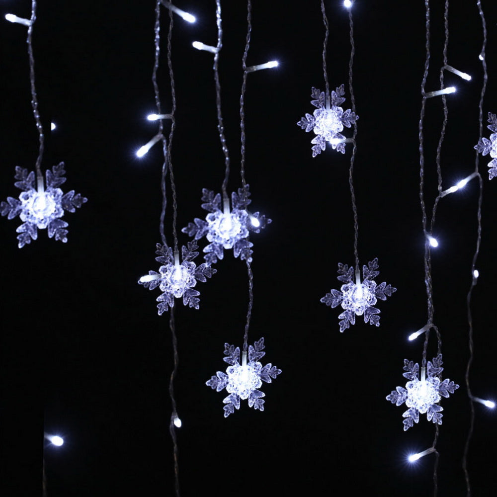 6m Christmas Icicle Lights 160 LED - Cool White - Homecoze