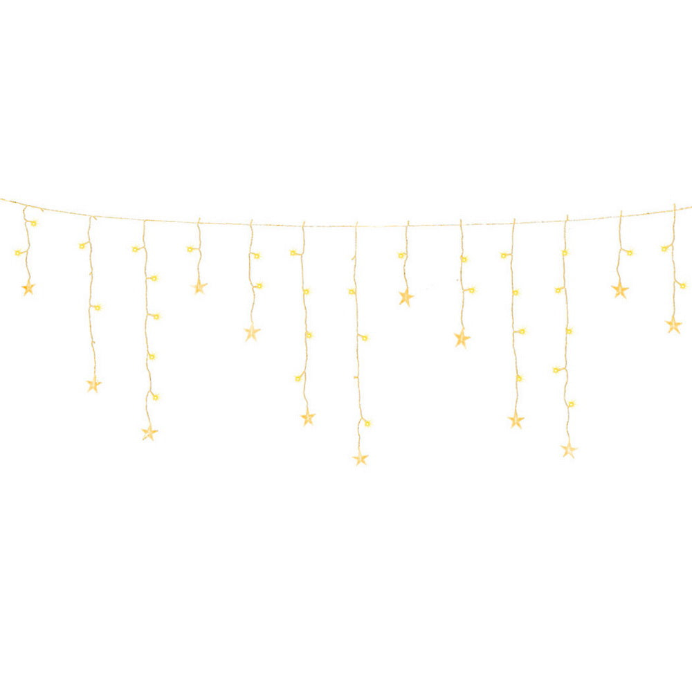 6m Christmas Icicle Lights 160 LED - Warm White - Homecoze