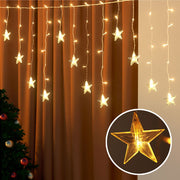 6m Christmas Icicle Lights 160 LED - Warm White - Homecoze