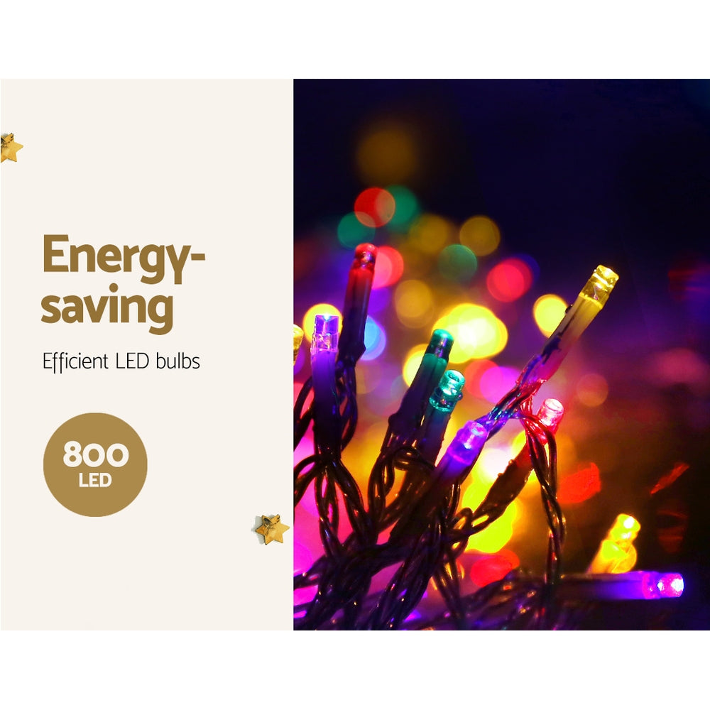 20m Icicle Christmas Lights 800 LED - Multicolour