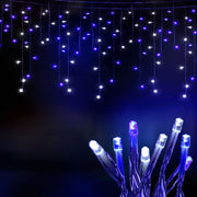 20m Icicle Christmas Lights 800 LED - Blue & White - Homecoze