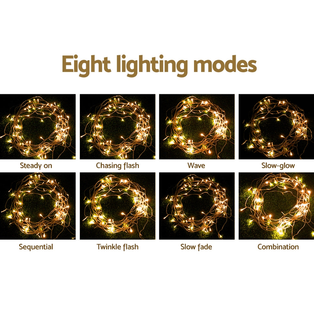 20m Icicle Christmas Lights 800 LED - Warm White