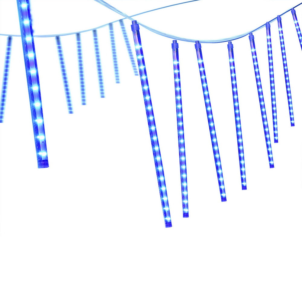 7m Christmas Icicle Shower Lights 288 LED - Blue - Homecoze