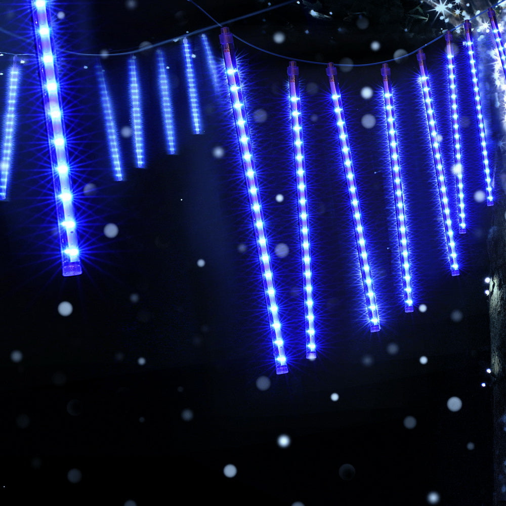 7m Christmas Icicle Shower Lights 288 LED - Blue - Homecoze