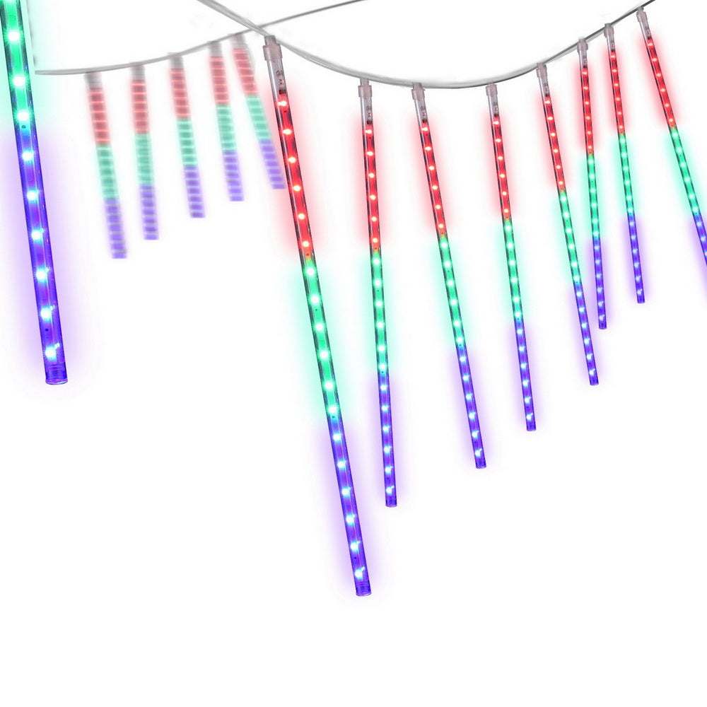 Jingle Jollys 7M Christmas Lights Shower Light 288 LED Icicle Falling Metor - Homecoze