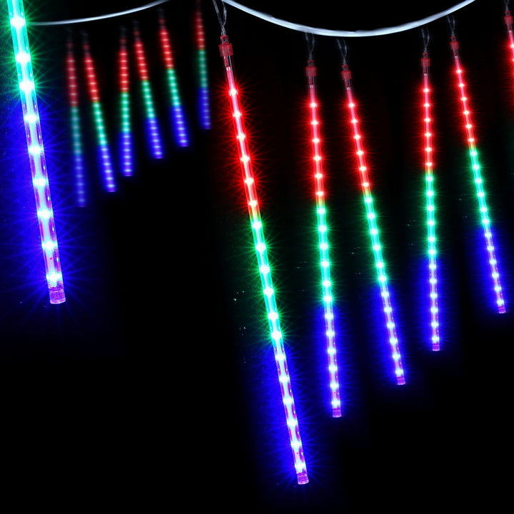 Jingle Jollys 7M Christmas Lights Shower Light 288 LED Icicle Falling Metor - Homecoze