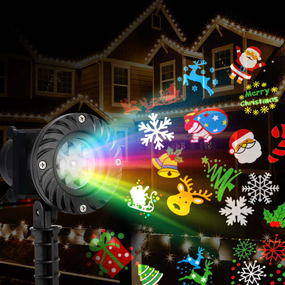 Christmas Projector Light 12 Designs - Multicolour