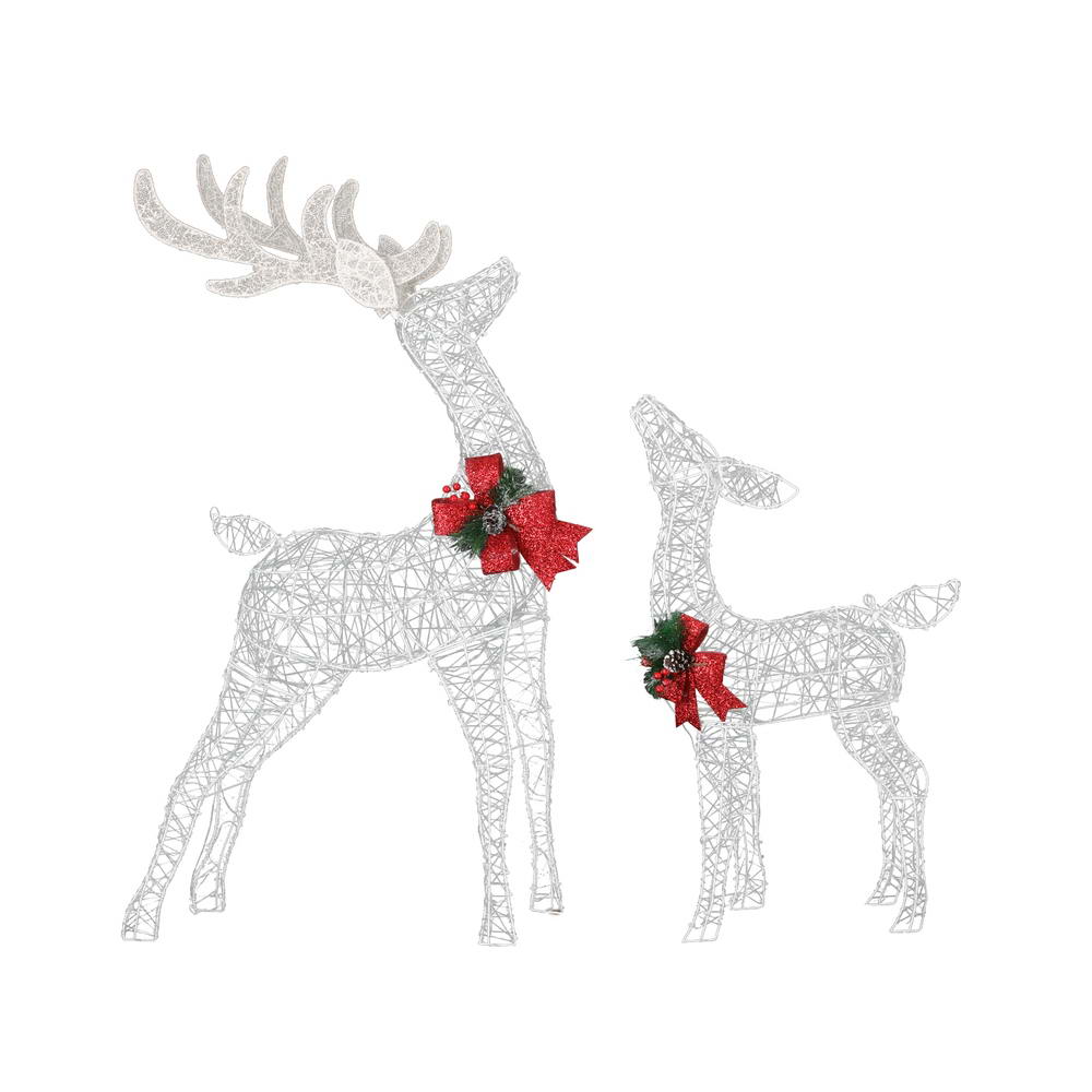 2 PC Christmas Reindeer Set 3D Motif Lights LED - Homecoze