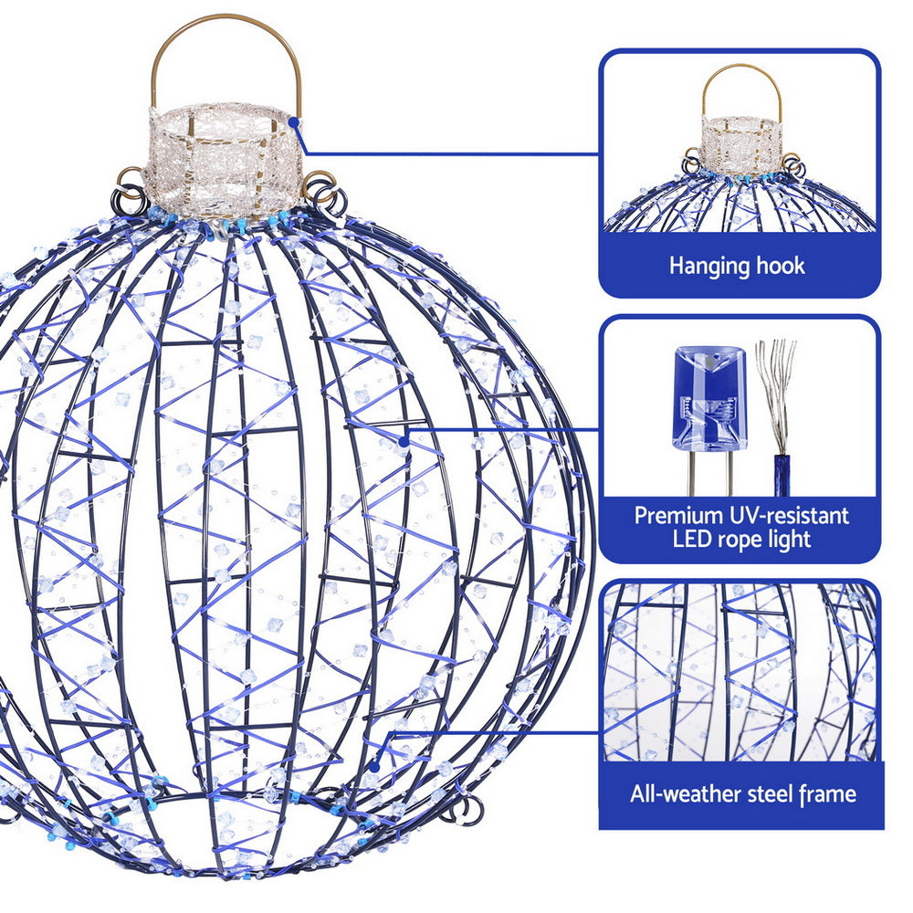 Jingle Jollys Christmas Lights 320 LED Fairy Light 3pcs Ball Decorations Set - Homecoze