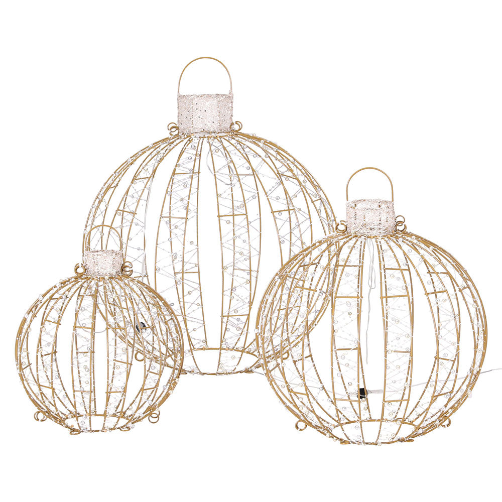 3 PC Christmas Baubles 3D Motif Lights LED - Homecoze