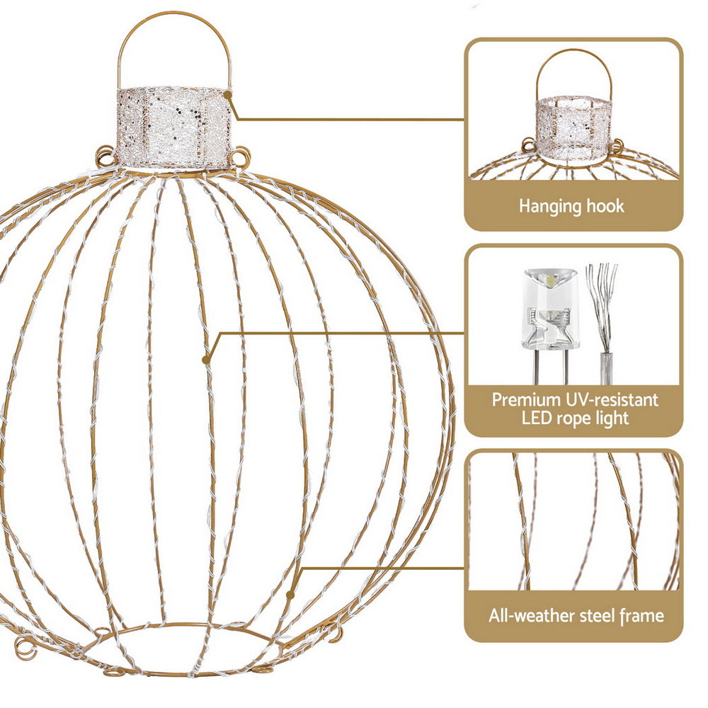 Jingle Jollys Christmas Lights 320 LED Fairy Light 3pcs Ball Decorations Set - Homecoze