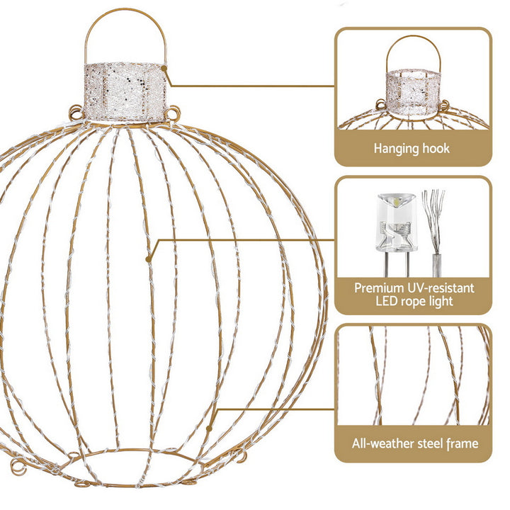 Jingle Jollys Christmas Lights 320 LED Fairy Light 3pcs Ball Decorations Set - Homecoze