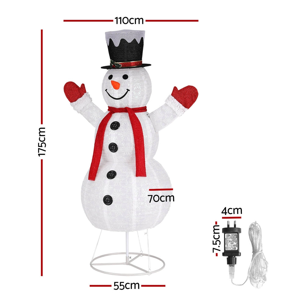175cm Snowman 3D Christmas Motif Light LED - Homecoze