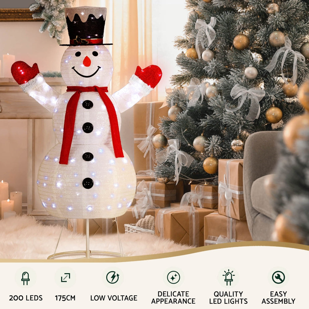 175cm Snowman 3D Christmas Motif Light LED - Homecoze