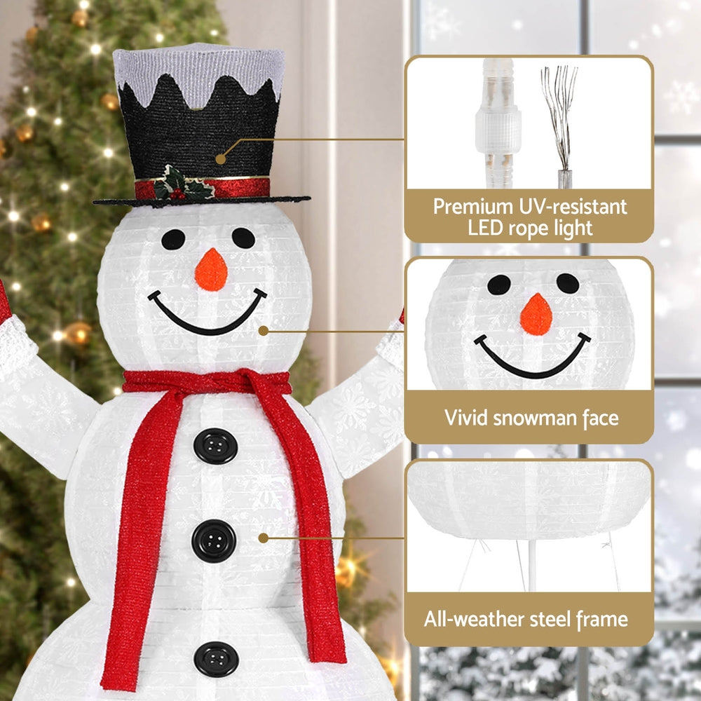175cm Snowman 3D Christmas Motif Light LED - Homecoze