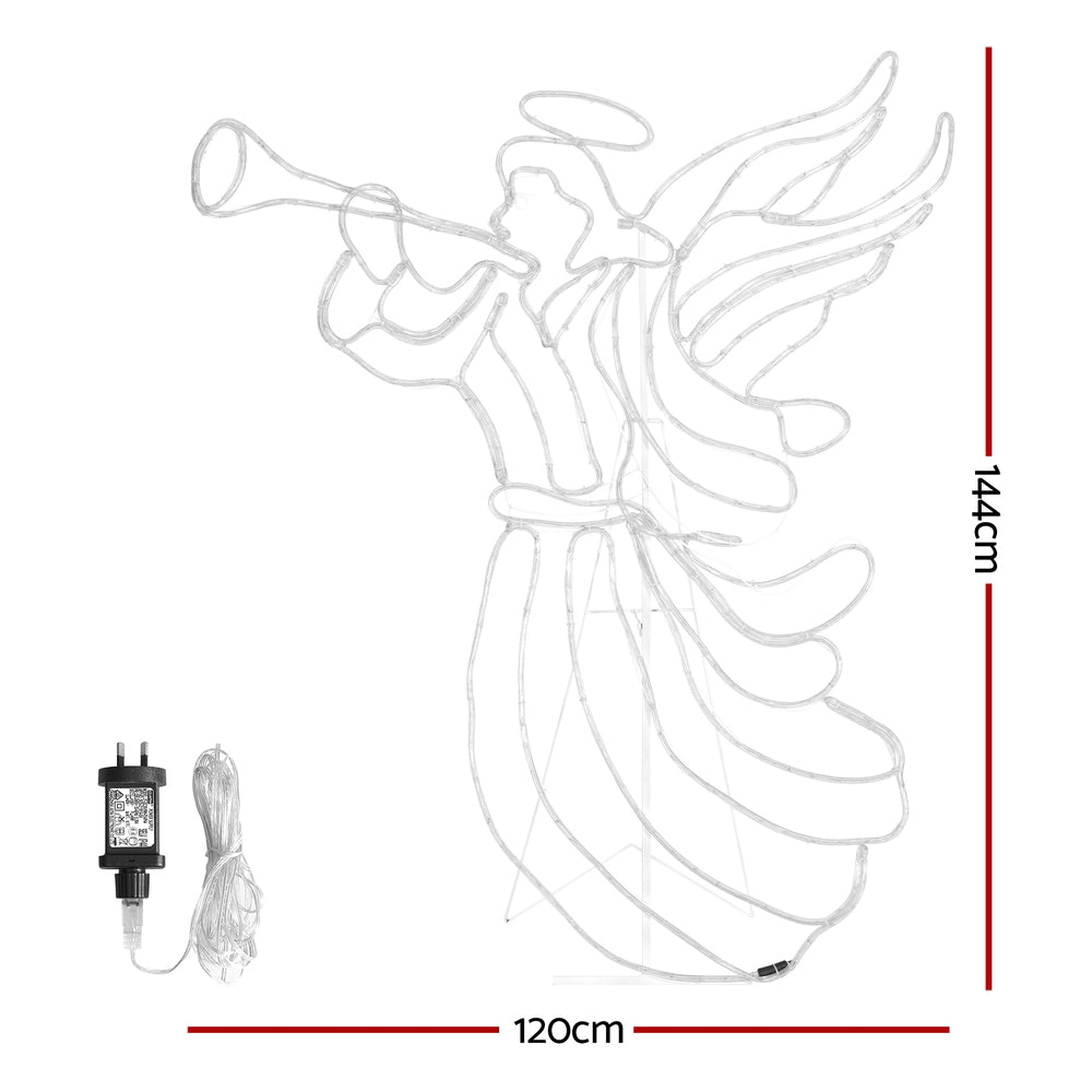 144cm Christmas Angel LED Motif Lights - Homecoze