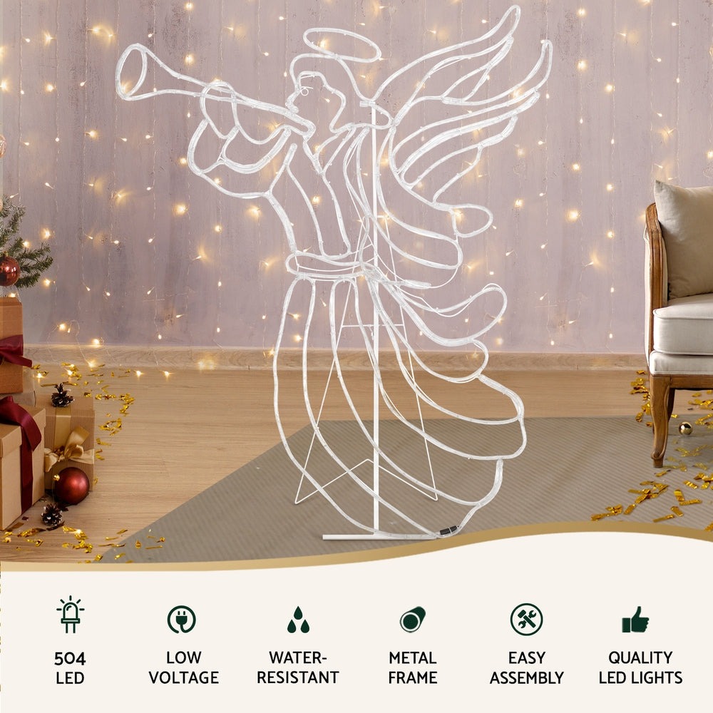 144cm Christmas Angel LED Motif Lights - Homecoze