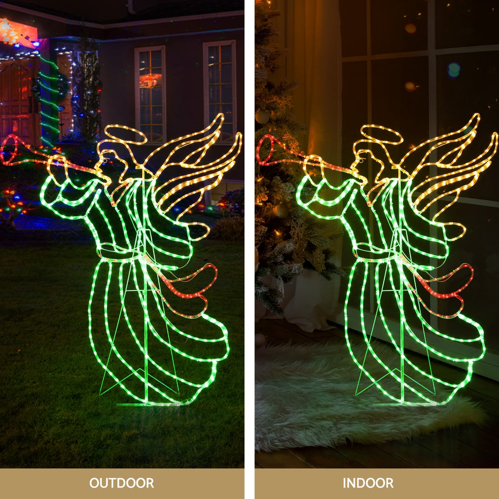 144cm Christmas Angel LED Motif Lights - Homecoze