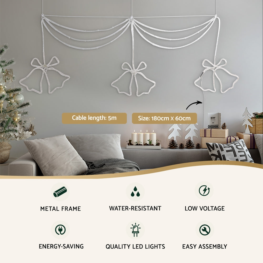 60cm Christmas Bells Motif Lights - Homecoze