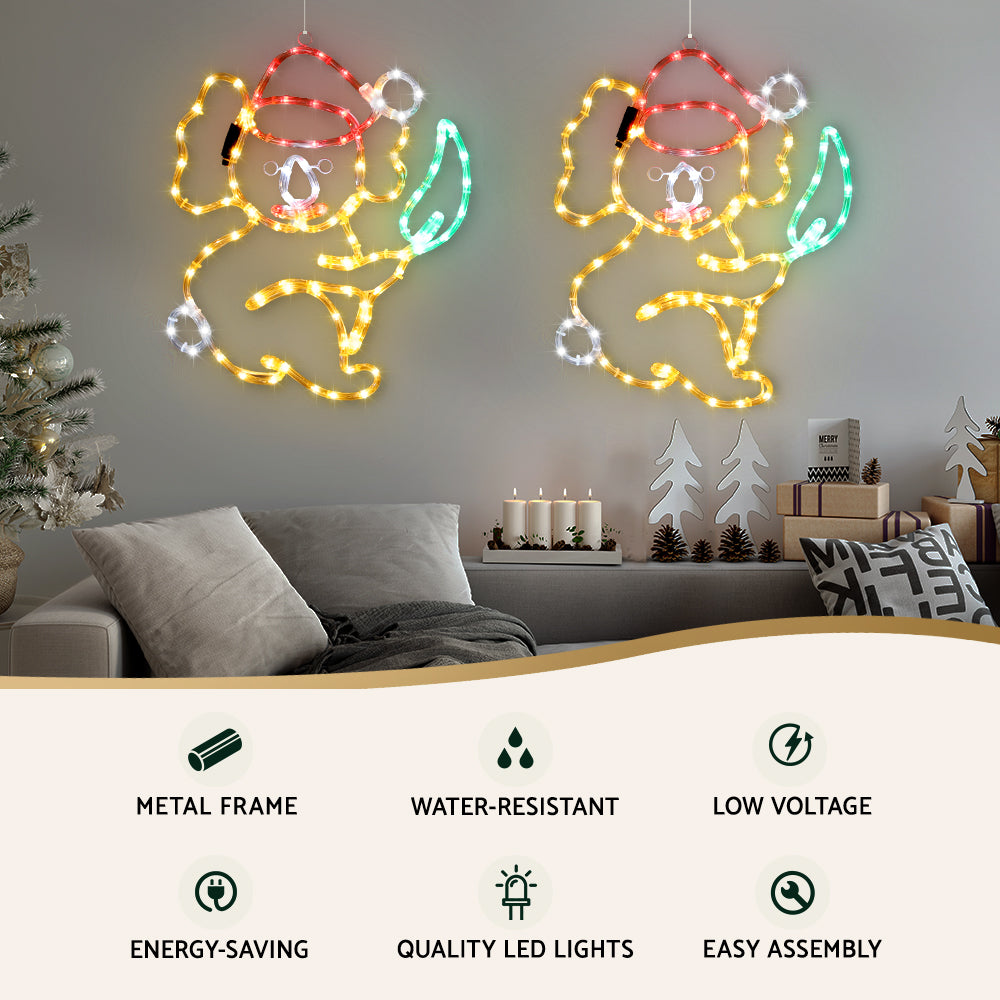 48cm Christmas Koalas LED Motif Lights - Homecoze