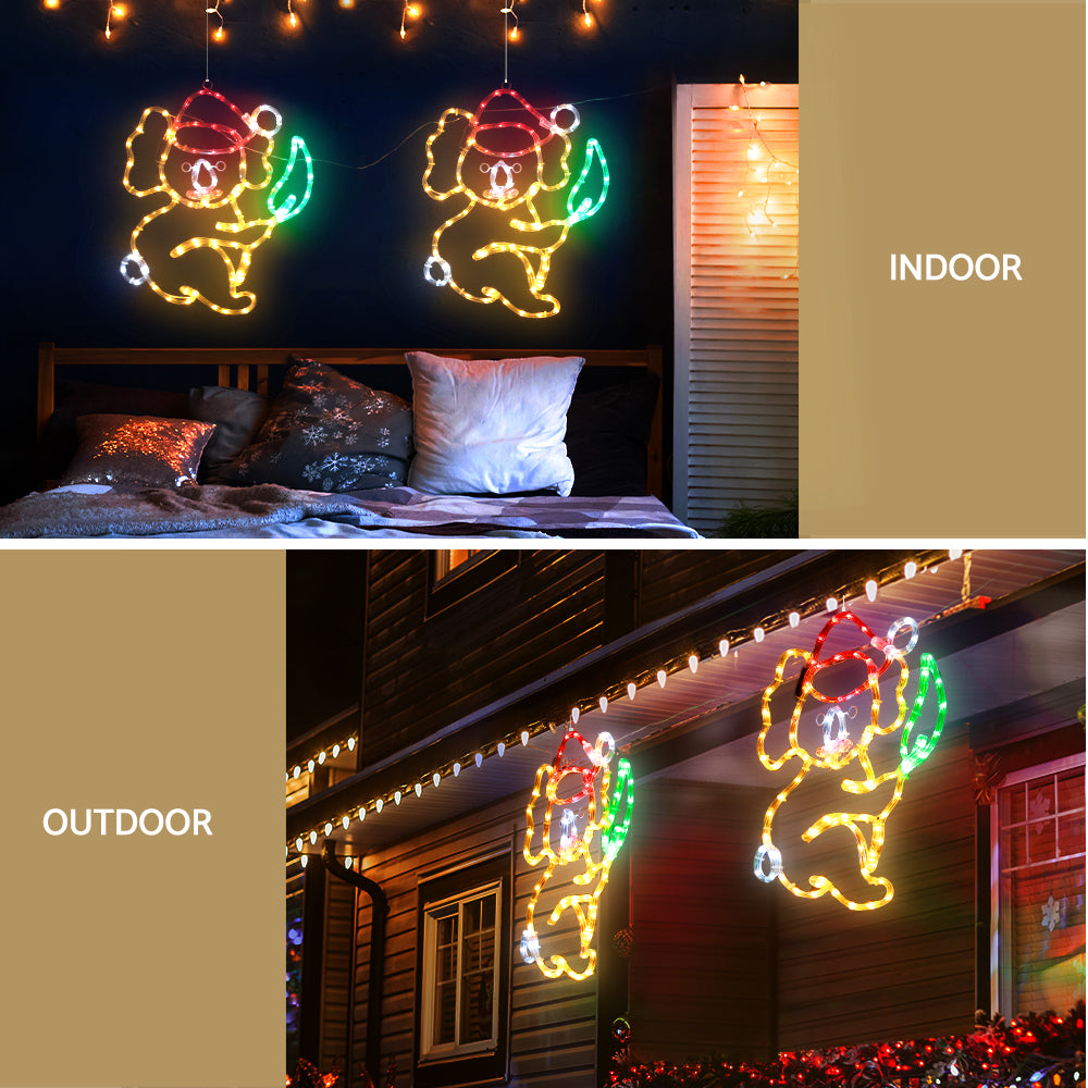 48cm Christmas Koalas LED Motif Lights - Homecoze
