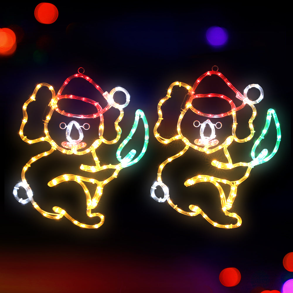 48cm Christmas Koalas LED Motif Lights - Homecoze
