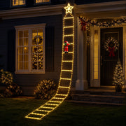 3.4m Santa Climbing Ladder LED Christmas Motif Light - Warm White