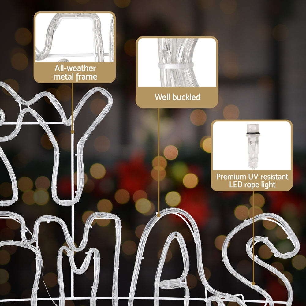 50cm Merry Christmas LED Motif Lights - Homecoze